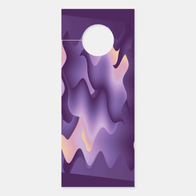 Purple waves door hanger (Front)