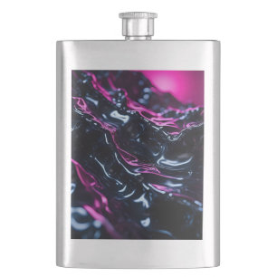 Purple Waves Hip Flask