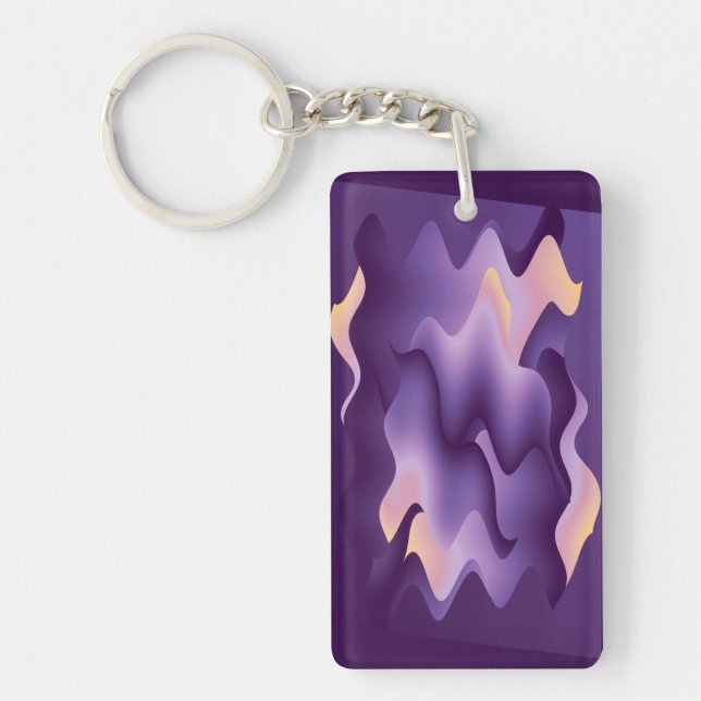 Purple waves key ring (Front)