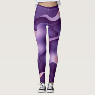 Purple waves leggings