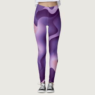 Purple waves leggings