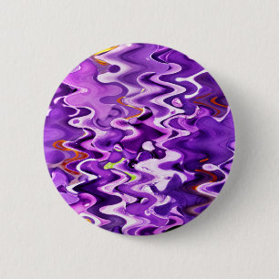 PURPLE WAVES OF FLOWERS 6 CM ROUND BADGE
