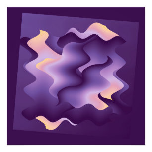 Purple waves photo print