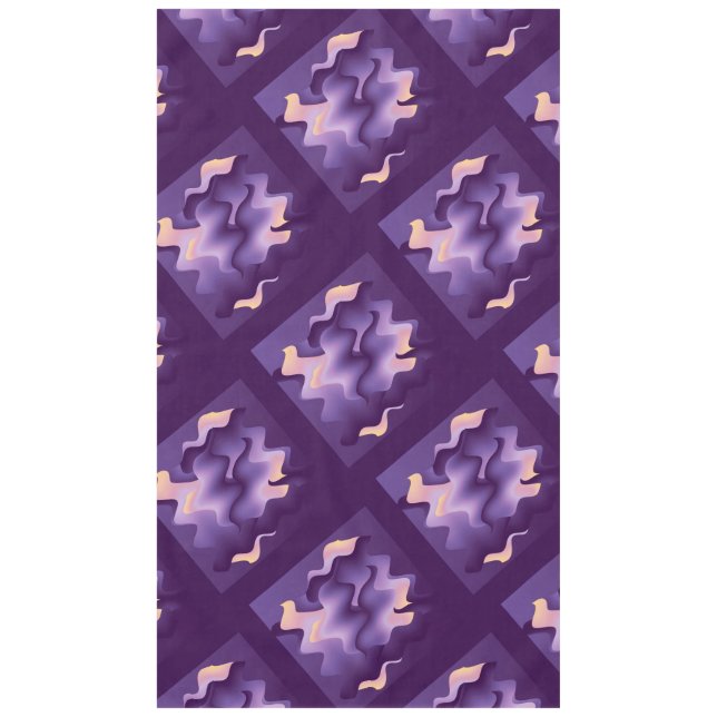 Purple waves tablecloth (Front)