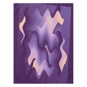 Purple waves tablecloth