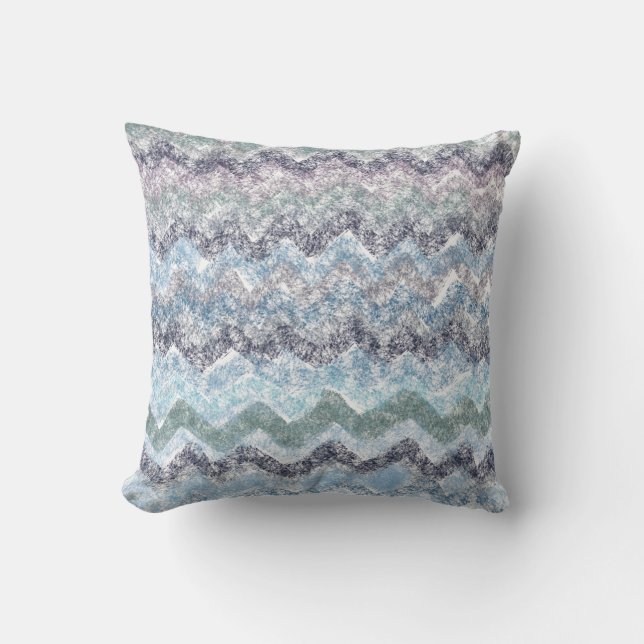 Purple waves Throw Cushion 41 cm x 41 cm (Front)