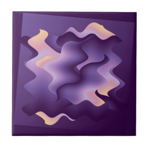 Purple waves tile