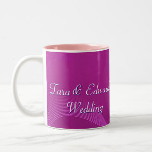 Purple Waves Two-Tone Coffee Mug