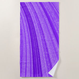 Purple Wavy Glitter Beach Towel