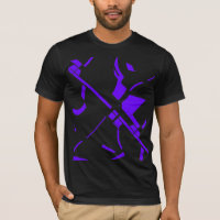 Purple Wavy Lines Abstract Contemporary MCM Look