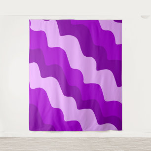 Purple wavy ocean waves gradient tapestry