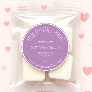 Purple   Wax Melt Business Product Label Sticker