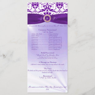 Purple Wedding Ceremony Program Programme