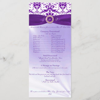 Purple Wedding Ceremony Program Programme