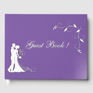 Purple Wedding Custom Guest Book