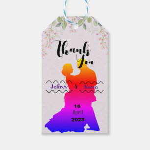 Purple  wedding  gift tags