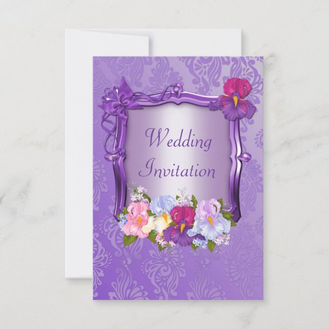 Purple Wedding Invitation (Front)