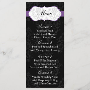 purple Wedding menu