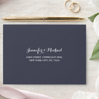 Purple Wedding Party Event RSVP Return Address 5x7