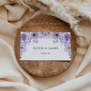 Purple Wedding Place Cards Template