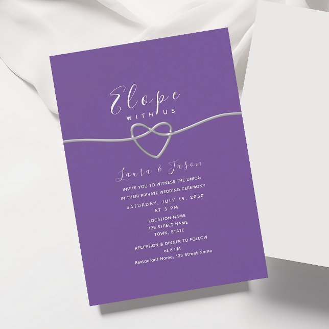 Purple Wedding Reception Invitation (Creator Uploaded)