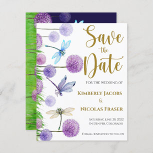 Purple wedding save the date