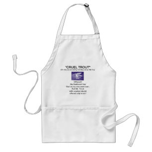 "Purple Wet Fly-Cruel Trout" Apron