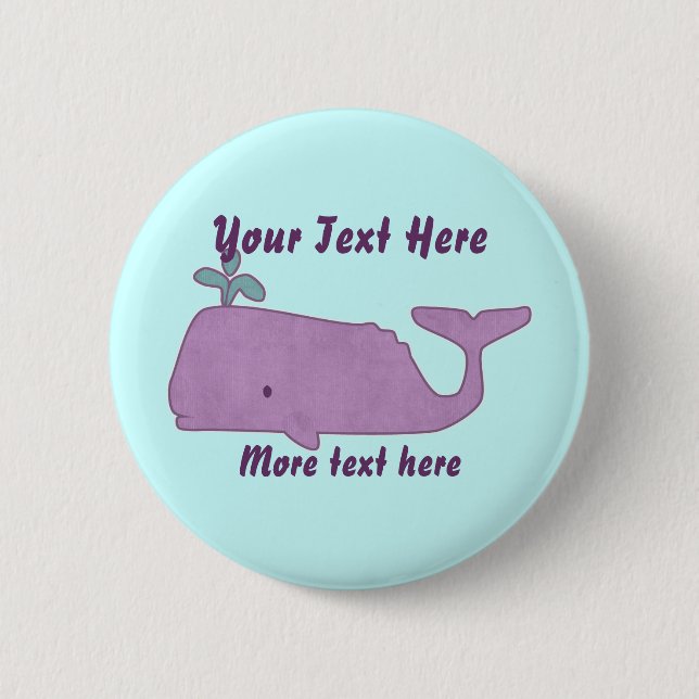 Purple Whale Button (Front)