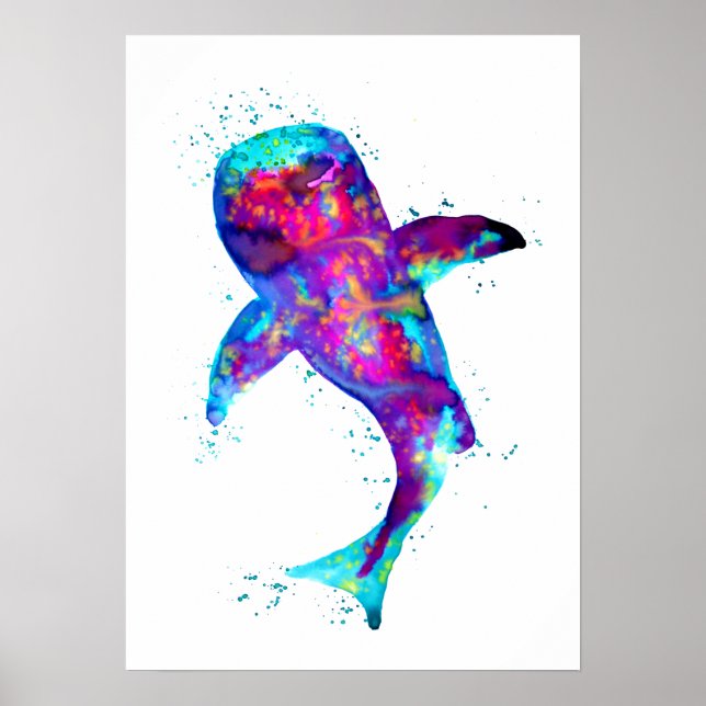 Purple Whale Shark Poster (Front)