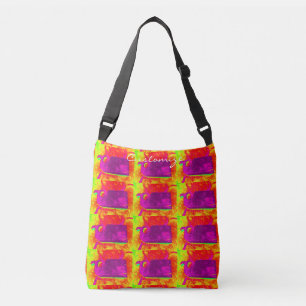 purple whales yellow Thunder_Cove Crossbody Bag