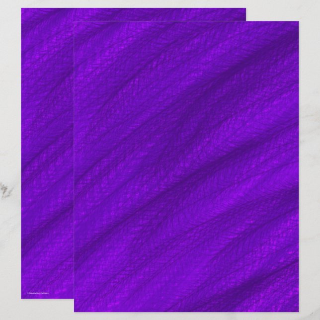 Purple Wheat Field Scrapbook Paper 2-Sided Page (Front/Back)