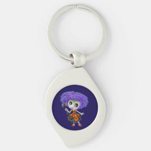 Purple Whimsy Keychain