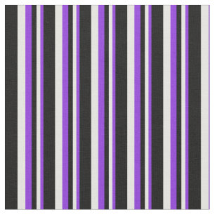 Purple, White, and Black Lined Pattern Fabric