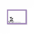 Purple White Black Cats Silhouette Personalised