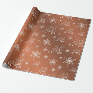 purple,white,brown,blue,Christmas+ paper, winter+p Wrapping Paper