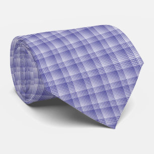 Purple White Chequered Abstract Pattern Tie