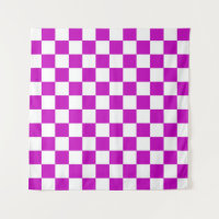 Purple White Chequered Check Pattern