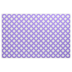 Purple White Chequered Diamond Pattern Fabric