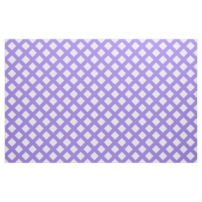 Purple White Chequered Diamond Pattern Fabric (Fat Quarter)