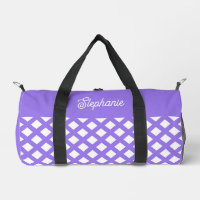 Purple White Chequered Diamond Personalise Small