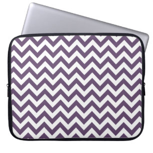 Purple White Chevron Pattern Laptop Sleeve