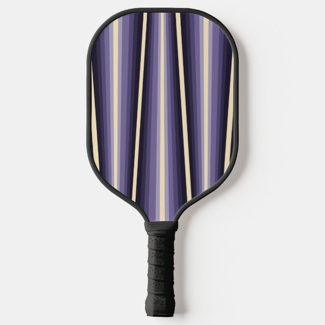  Purple White Chevron Pattern Pickleball Paddle (Back)