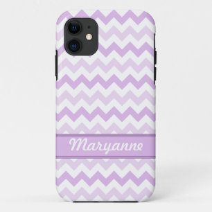 Purple & White Chevron personalized iPhone 5 Case