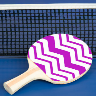 Purple White Chevron Zigzag Pattern Design  Ping Pong Paddle