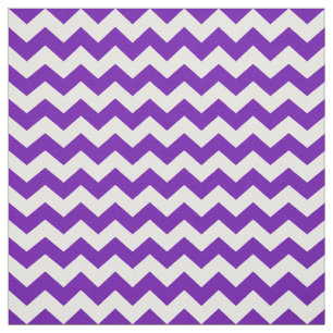 Purple White Chevron Zigzag Stripe Pattern Fabric