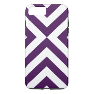 Purple & White Chevrons iPhone 8/7 Plus Tough Case