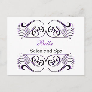 Purple white Chic Business Thank You Cards