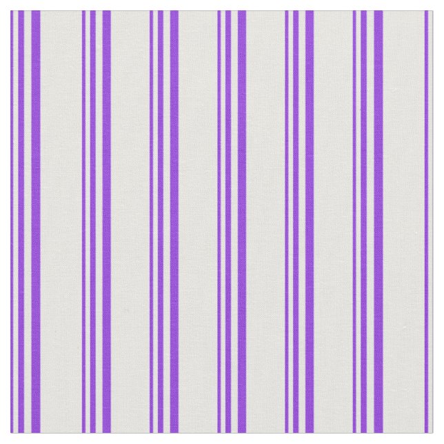 Purple & White Coloured Stripes Pattern Fabric (Close Up)
