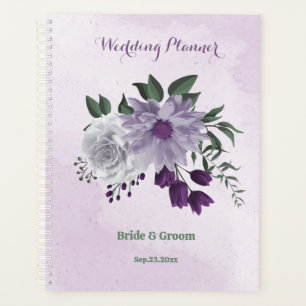 purple & white floral greenery wedding planner