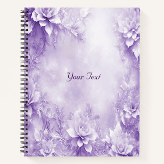 Purple White Flowers Notebook